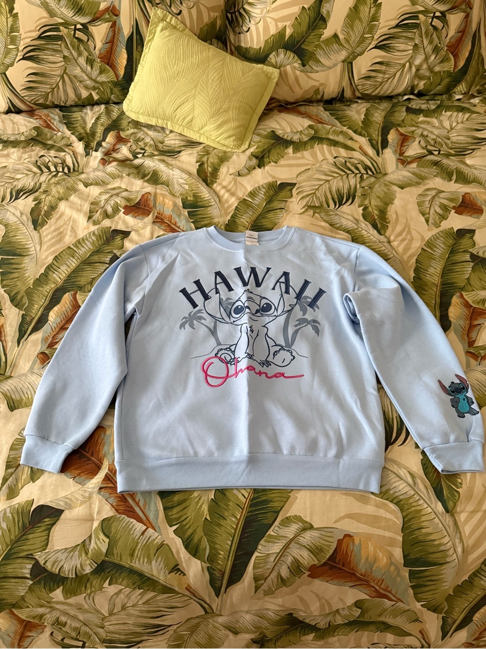 Disney Hawaii Stitch Graphic Sweatshirt - Light Blue
